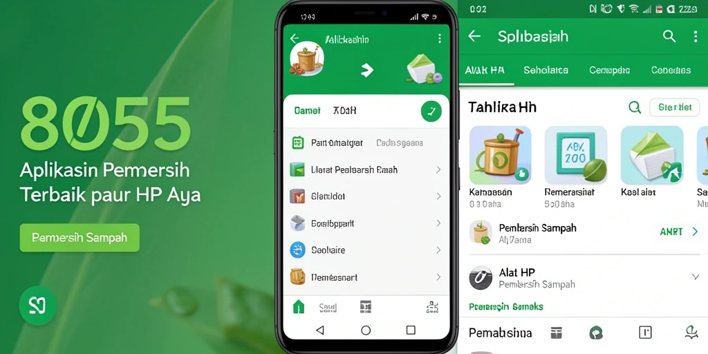Antarmuka aplikasi Pembersih Sampah 8055 yang sederhana dan efektif.