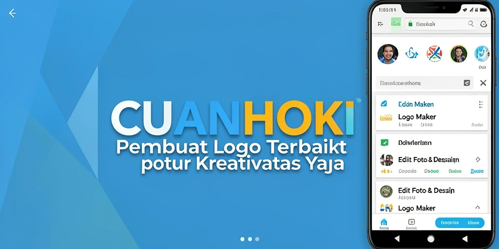 Tampilan antarmuka pengguna CUANHOKI untuk pembuatan logo.