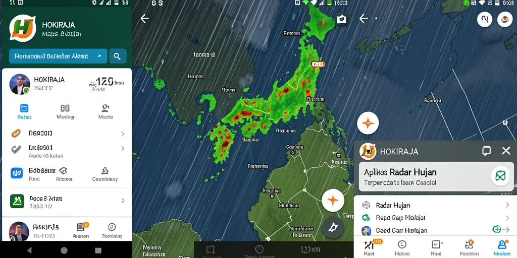 Antarmuka HOKIRAJA menampilkan radar hujan secara jelas dan interaktif.
