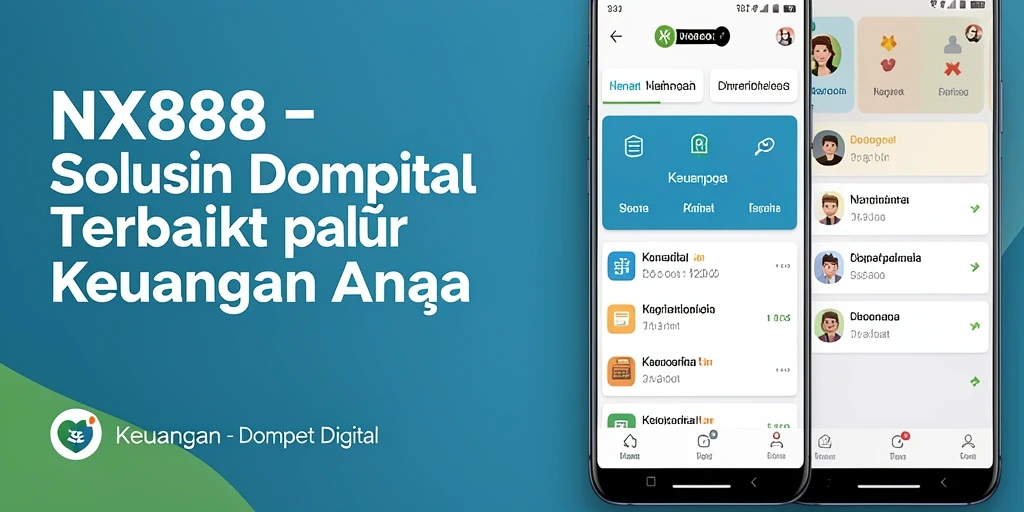 Antarmuka sederhana dan fungsional dari aplikasi Dompet Digital NX888.