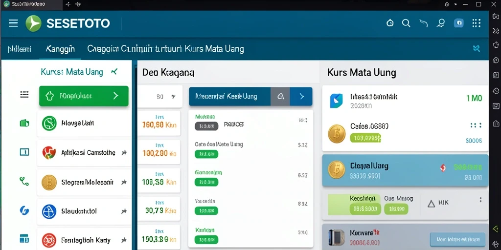 Tampilan antarmuka SESETOTO yang sederhana dan informatif untuk kurs mata uang.